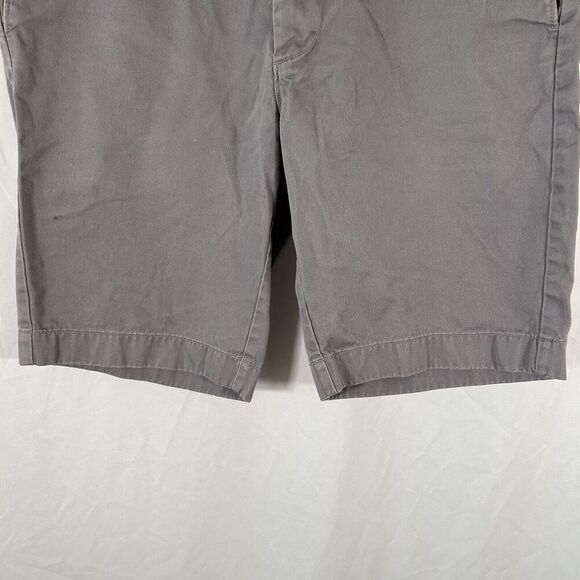 J Crew Shorts Men's 34W Grey Chino Rivington 100% Cotton Button Zip Short - Picture 3 of 9